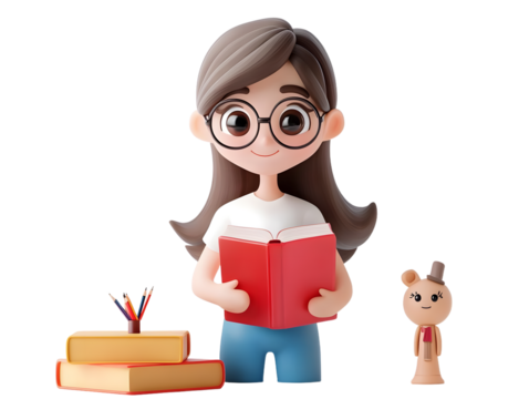 Teachers Day 3D teacher education learning teacher profession concept illustration