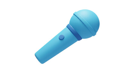 Isolated Blue Microphone