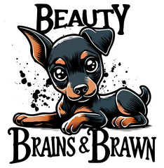 Doberman Pinscher, SVG File, PNG File, Print on Demand, T-shirt, Mugs, Hoodie, Stickers, Posters, Wall Frame, Dog Lover