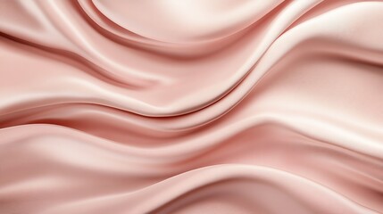 Obraz premium A close up of flowing light pink satin fabric with soft curves and gentle highlights and shadows