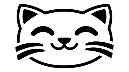 Playfulness companionship cat icon featuring rounded face design and playful lines representing the joy of pet companionship leaving clean space for petthemed messages