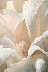 Elegant white flower with flowing petals capturing delicate details in soft tones