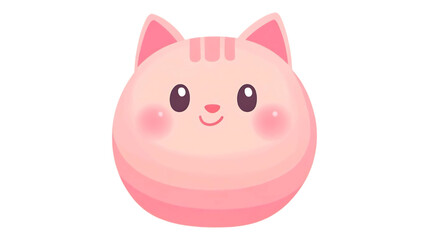 Playfulness companionship cat icon featuring rounded face design and playful lines representing the joy of pet companionship leaving clean space for petthemed messages