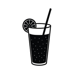 glass of cola with ice