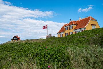 Houses in town of gl. Skagen in denmark