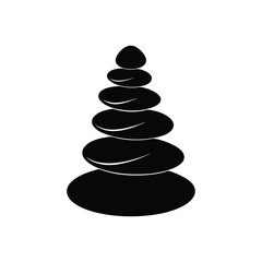 zen stones on white background