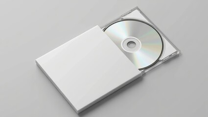 CD in Simple White Case on Gray

