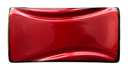 Red rectangular glossy object with curved edge, centered on a black background --ar 16:9 --v 7.0