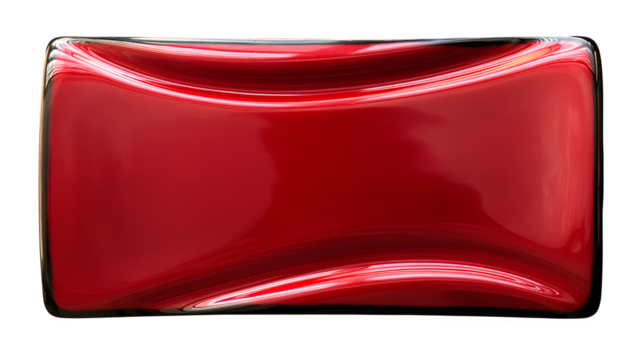 Red rectangular glossy object with curved edge, centered on a black background --ar 16:9 --v 7.0