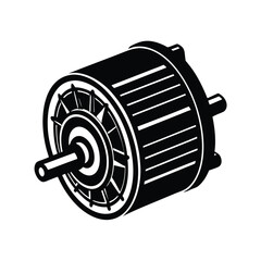 Isolated Electric Motor on White Background