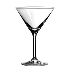 Classic martini glass isolated on transparent background