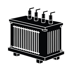 Isolated Electric Transformer on White Background
