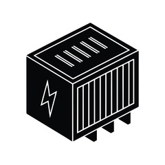 Isolated Voltage Regulator on White Background
