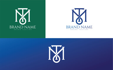 Minimalist MT Business Logo OR TM Logo for Modern Brands and Startups