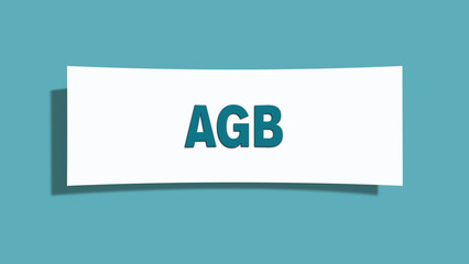 AGB (Terms and Conditions) - A card isolated on light green background.