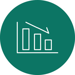 Loss  Vector Line Circle Icon Design