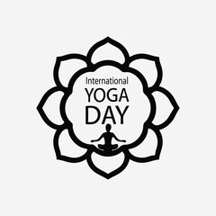International Yoga Day Poster Woman Practicing Yoga Vector Design