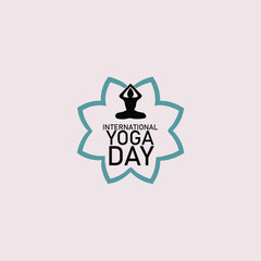 International Yoga Day Poster Woman Practicing Yoga Vector Design