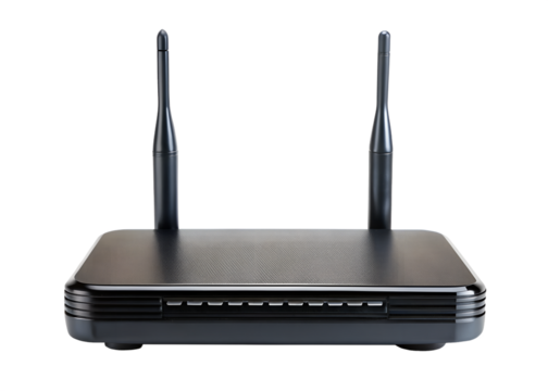 wireless router isolated on white background