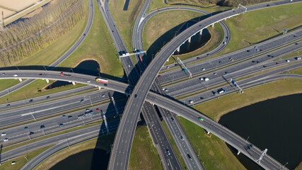 The Ridderkerk interchange is a traffic junction. Highway, trasnport and mobility infrastructure....