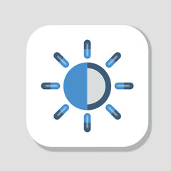 Sunlight Brightness Filter Symbol, Vector Format