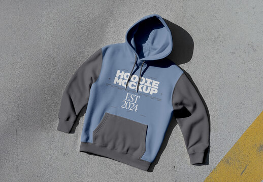 Laying Hoodie Mockup