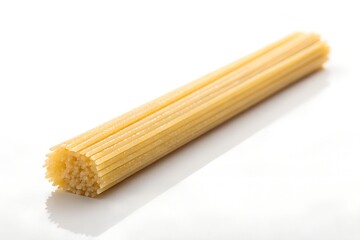 Uncooked Spaghetti Bundle: A close-up shot of a single bundle of uncooked spaghetti, perfect for showcasing the texture and shape of this classic Italian pasta.