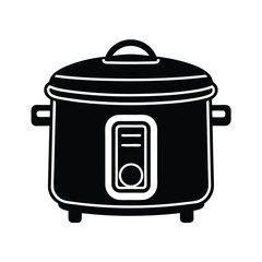 Isolated Electric Rice Cooker on White Background