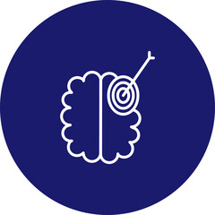 Focused Mind  Vector Line Circle Icon Design