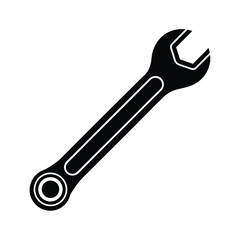 Isolated Socket Wrench on White Background