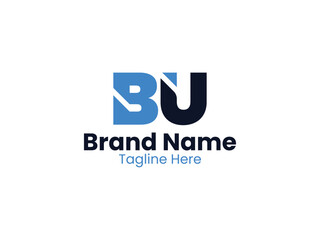 Creative modern initial letter BU logo vector