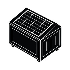 Isolated Solar Inverter on White Background