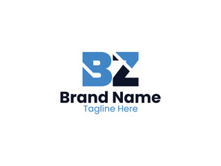Creative modern initial letter BZ logo vector