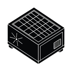 Isolated Solar Inverter on White Background