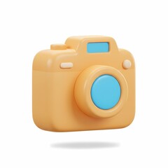 3D digital camera on white background