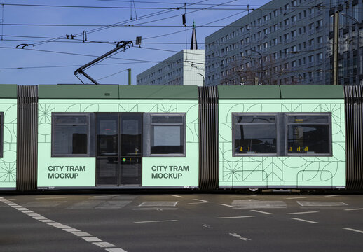 City Tram Mockup