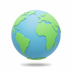 globe on white background