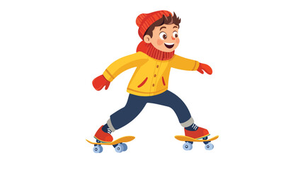 Creative Vector Illustration of a Boy Playing with Toys