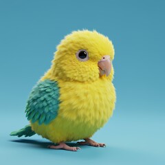 Obraz premium 3D Cute Cartoonish Parrot Figurine
