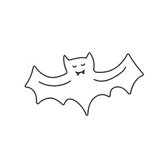 vector illustration of a bat
