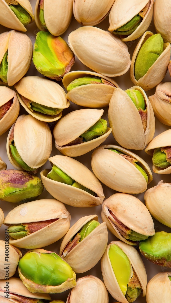 Poster A collection of peanuts in their shells, some opened to reveal the nut inside.