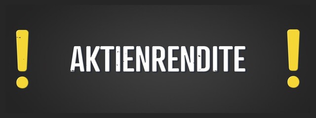 Aktienrendite (Stock return) - A blackboard illustration with white text.