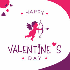 Retro Valentine’s poster featuring vintage typography and a classic cupid illustration.
