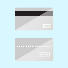 Payment Card Icons in Platinum on blue background