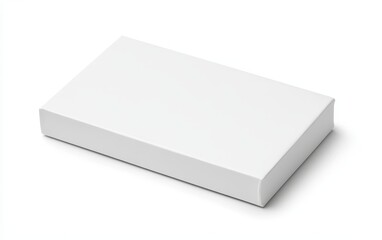 Fototapeta premium <Minimalist White Blank Box Mockup for Modern Product Packaging and Branding Design>