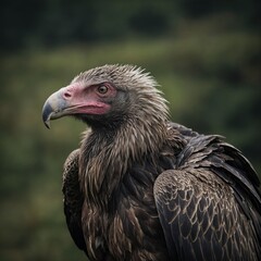 Fototapeta premium Celtic vulture with knots carved into its wings.