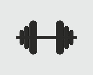 Dumbbell Vector dumbbell icon design on white background