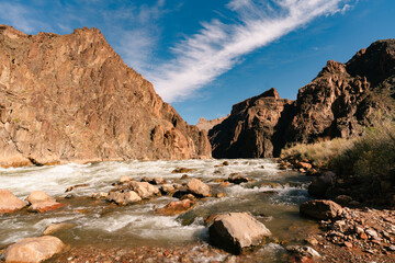 mountain landscape with blue sky