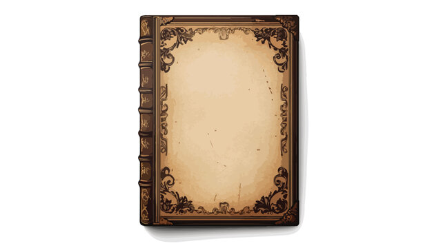 Elegant Vintage Antique Book Design for Awards Ceremony isolated on white background