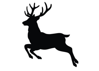 Majestic Deer Silhouette in Motion